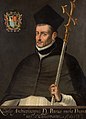 Official Portrait of Don Pedro Moya de Contreras, first secular cleric to be archbishop of Mexico and first cleric to serve as viceroy. Unknown artist.