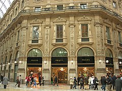 Prada shop at Galleria Vittorio Emanuele II in Milan