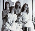 Photo of Tsar Nicholas II's children at the Livadia Palace, ca. 1909