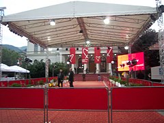 Red carpet of the 2011 Sarajevo Film Festival in front of the National Theatre