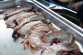 Split raw shrimp