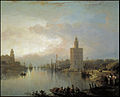 David Roberts - The Guadalquivir and the Golden Tower (c. 1832)