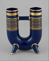 U-shaped vase by Christopher Dresser, porcelain, 1886 or 1889