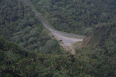 View of roadway from Cerro de Punta
