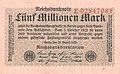 5 Millionen Mark (20. August 1923)