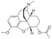 Chemical structure of Acetyldihydrocodeine.