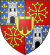 quartered shield of La Tour and Toulouse, with inescutcheon of Auvergne