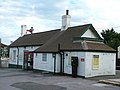 The station building on platform 2, seen from the station approach