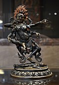 Fierce goddess bronze statuette, Tibet (China)