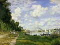 Claude Monet: Die Bassin von Argenteuil 1872, im Bild die wiedererrichtete Straßenbrücke