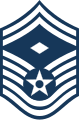 Insignia of a senior master sergeant serving as an E-8 pay grade first sergeant
