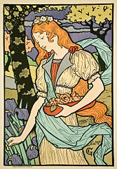 Poster for Grafton Galleries by Eugène Grasset (1893)