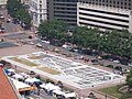 Image 77Inlay of L'Enfant Plan in Freedom Plaza, looking northwest in June 2005 from the observation deck in the Old Post Office Building Clock Tower (from National Mall)