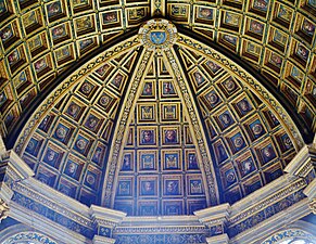 Ceiling of the Chapel with emblem of Henry II