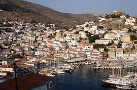 View of Hydra's port