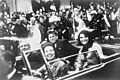 Image 15President John F. Kennedy in the presidential limousine, minutes before his assassination (from History of Texas)