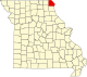 A state map highlighting Clark County in the northeastern corner of the state.
