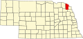 State map highlighting Dixon County