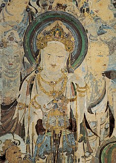 Mural of Avolokitesevara (Bodhisattva Guanyin), early Tang dynasty (618–907 AD)