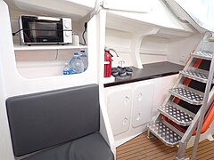 Galley area and companionway ladder starboard forward