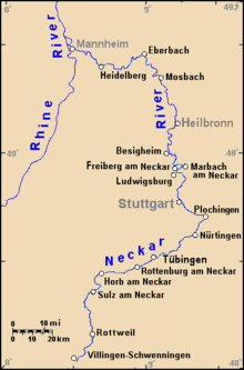 Rottenburg am Neckar is located in Neckar