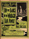 Sheet music cover of "On the Banks of the Wabash, Far Away"