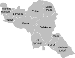 Administrational division of Salzkotten