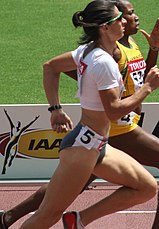 Silbermedaillengewinnerin Ana Guevara (hier im weißen Trikot)