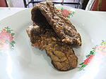 Padang style fried cow lung from West Sumatra, Indonesia