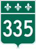Route 335 marker