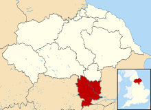 Shown within North Yorkshire