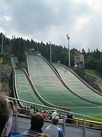 A ski jumping hill in Szczyrk