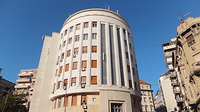 PRIZAD Building stripped classicism by Bogdan Nestorović in Belgrade, 1939