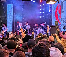 The Offspring performing on Fremont Street, Las Vegas, in 2024