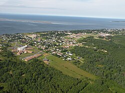Aerial view of Caraquet.
