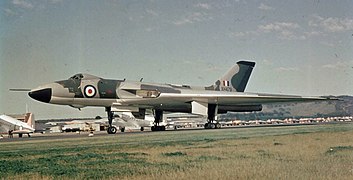 A Royal Air Force Avro 698 Vulcan B1A at RAAF Base Pearce in the 1970s.