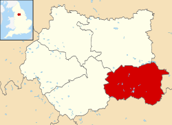 Wakefield shown within West Yorkshire