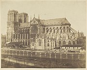 Notre-Dame without its spire in the 1850s (Édouard Baldus)