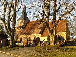 Medieval village church in Bargischow