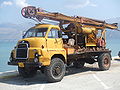 Bedford 4WD chassis cab with a chassis mounted drilling rig by Ruston-Bucyrus