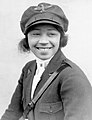 Image 14 Bessie Coleman Photograph credit: Unknown Bessie Coleman (1892–1926) was a civil aviator. On June 15, 1921, she became the first African-American woman and the first Native American to earn an aviation pilot's license. Denied opportunity in the United States because of her race and sex, she had to go to France to learn to fly. Her career involved stunt flying and performing in air shows, and was cut short in 1926 when she was thrown from a plane in mid-air. Her death meant that her ambition to establish a school for young black aviators went unaccomplished, but her pioneering achievements served as an inspiration for a generation of African-American men and women. More selected pictures