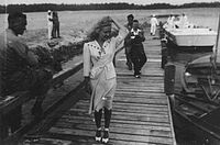 Betty Grable at the New River, 1942