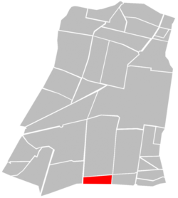 Location of Colonia Buenos Aires (in red) within Cuauhtémoc borough