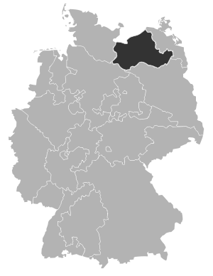Karte der Evangelisch-Lutherischen Landeskirche Mecklenburgs