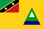 ~3:5 Flagge von Nevis