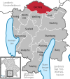 Lage der Gemeinde Gilching im Landkreis Starnberg