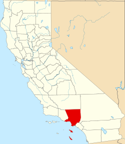 Karte von Los Angeles County innerhalb von Kalifornien