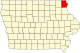 Allamakee County map