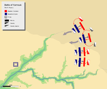 day 4 phase 2, showing khalid's flanking attack on Byzantine left centre with his mobile guard.