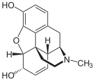 Chemical structure of Morphine.